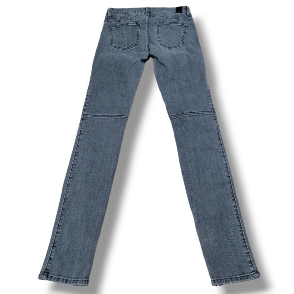 VINCE Jeans Size 25 W27" x L32" Vince 5 Pocket Moto Jeans Skinny Jeans Ankle Zip - Picture 3 of 7